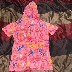 Marc Jacobs Pink and Yellow Graphic Hoodie